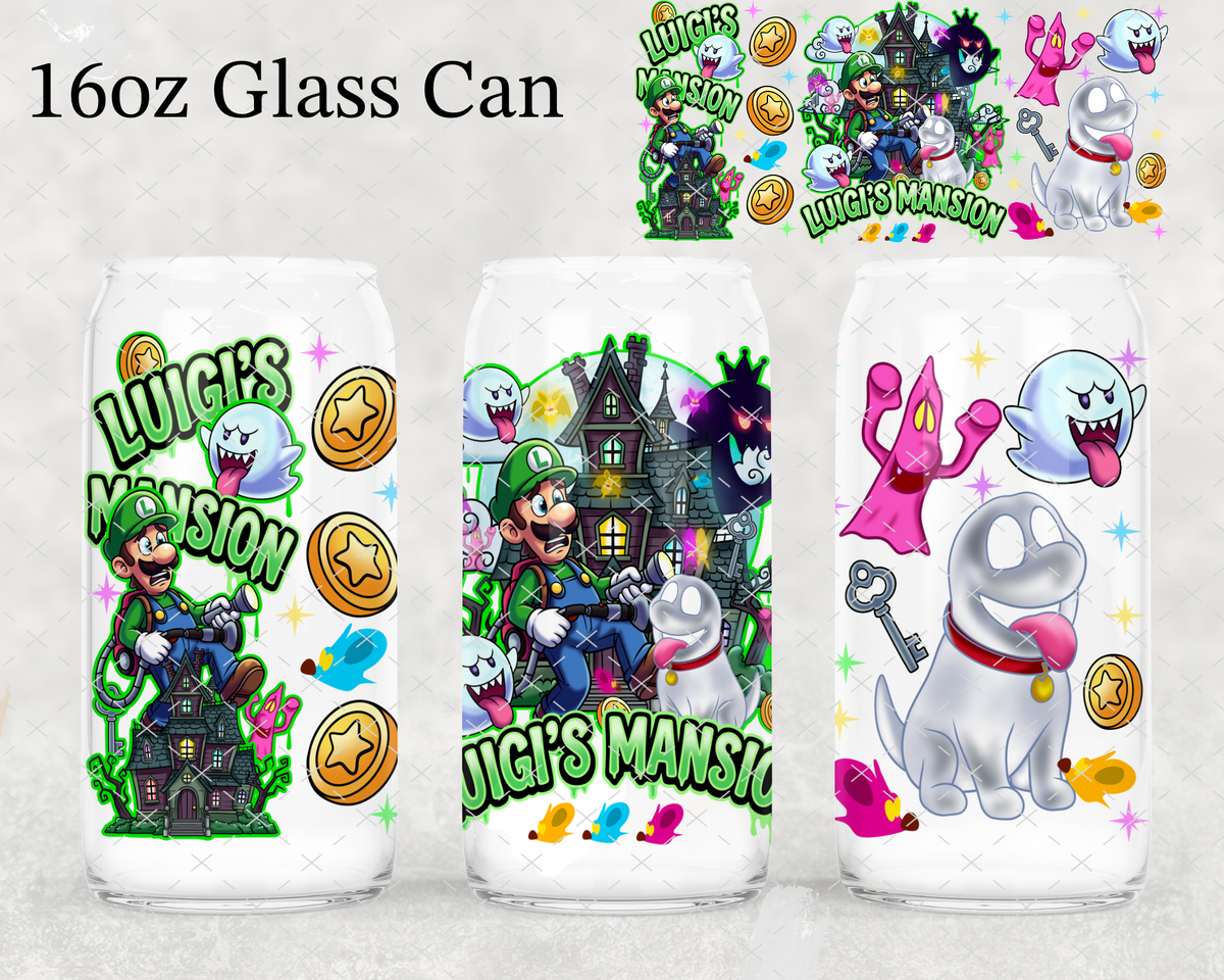Luigi Mansion UV Cup Wrap