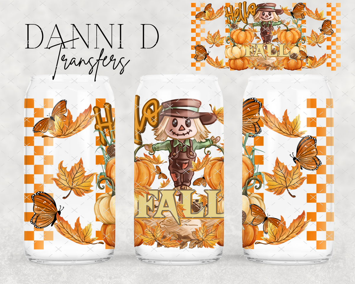 Hello Fall Scarecrow UV Cup Wrap