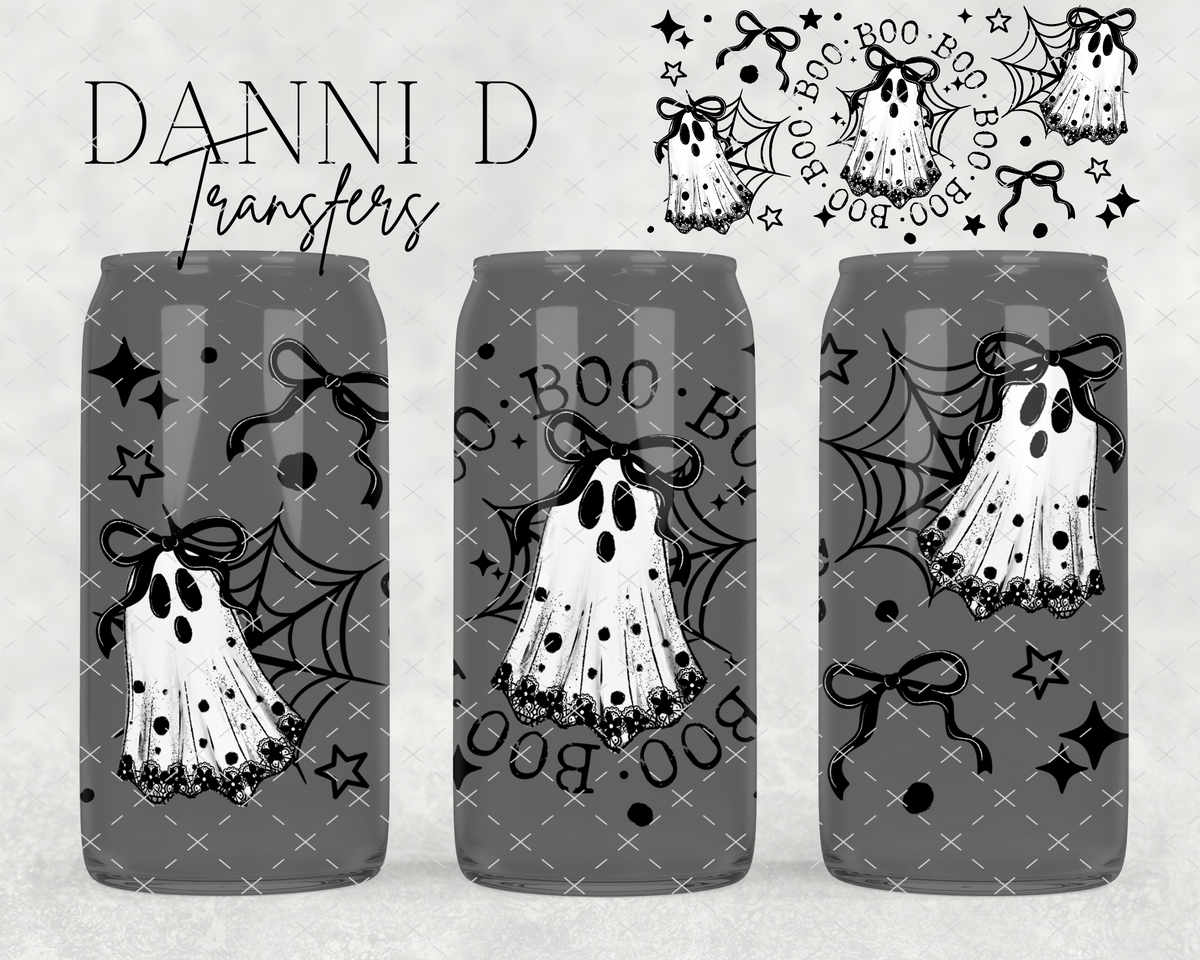 Circle Boo Ghosties B&W UV Cup Wrap