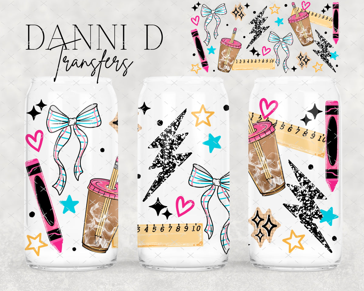 School Iced Coffee UV Cup Wrap