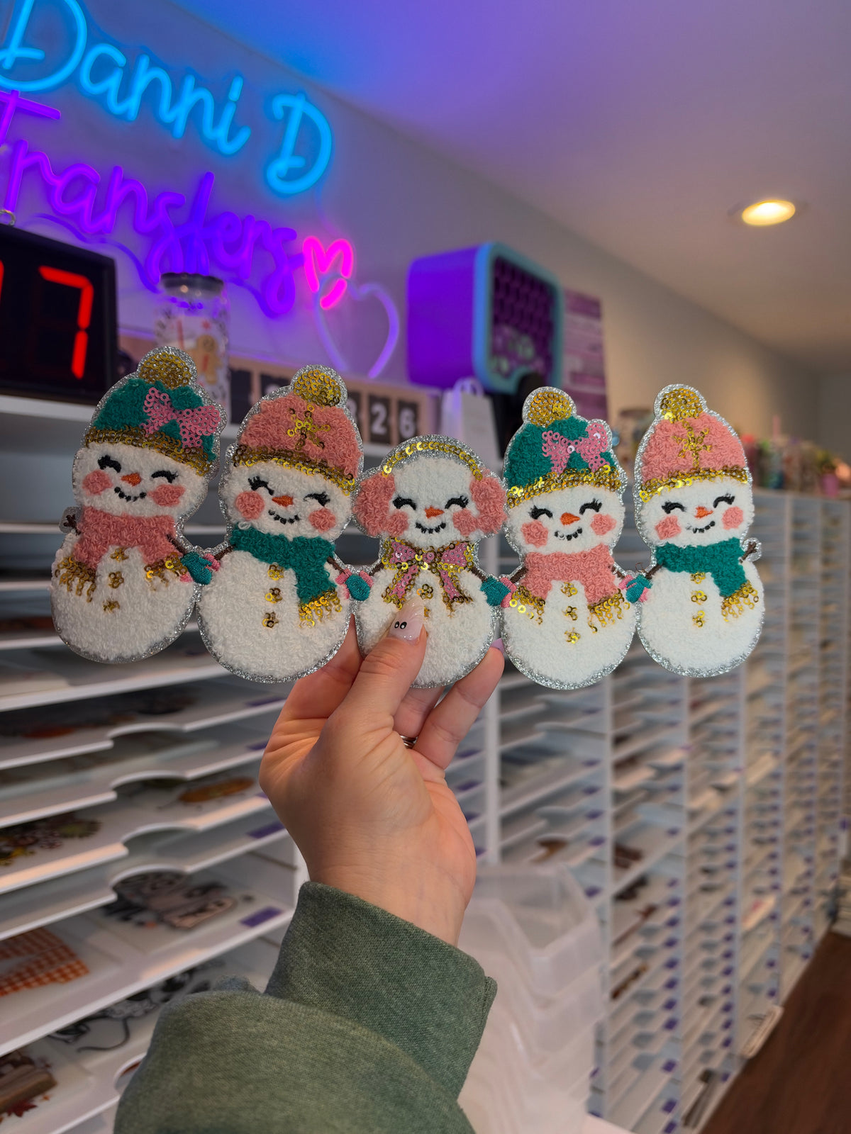 Snowmen Chenille Patch