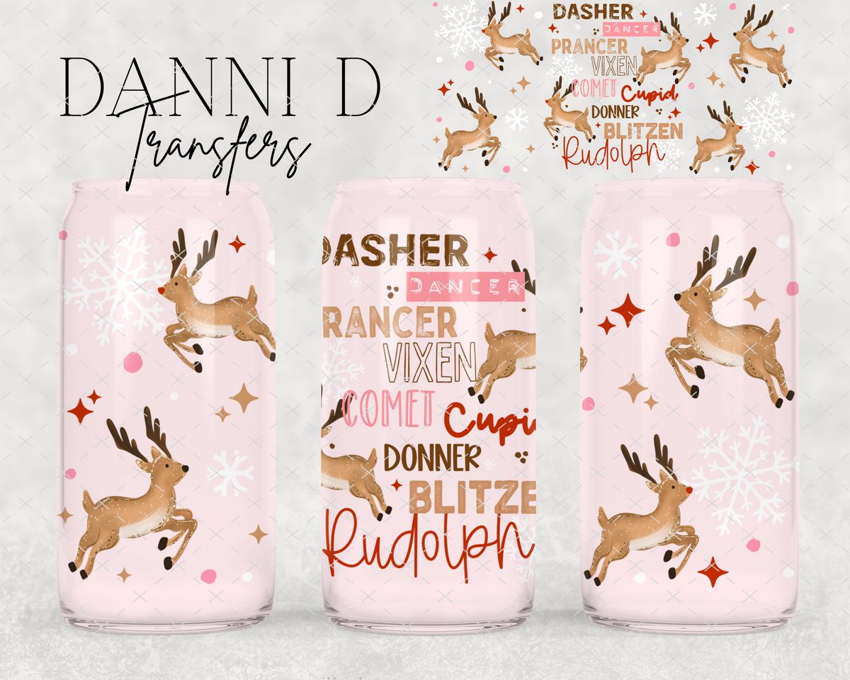 Reindeer Names UV Cup Wrap