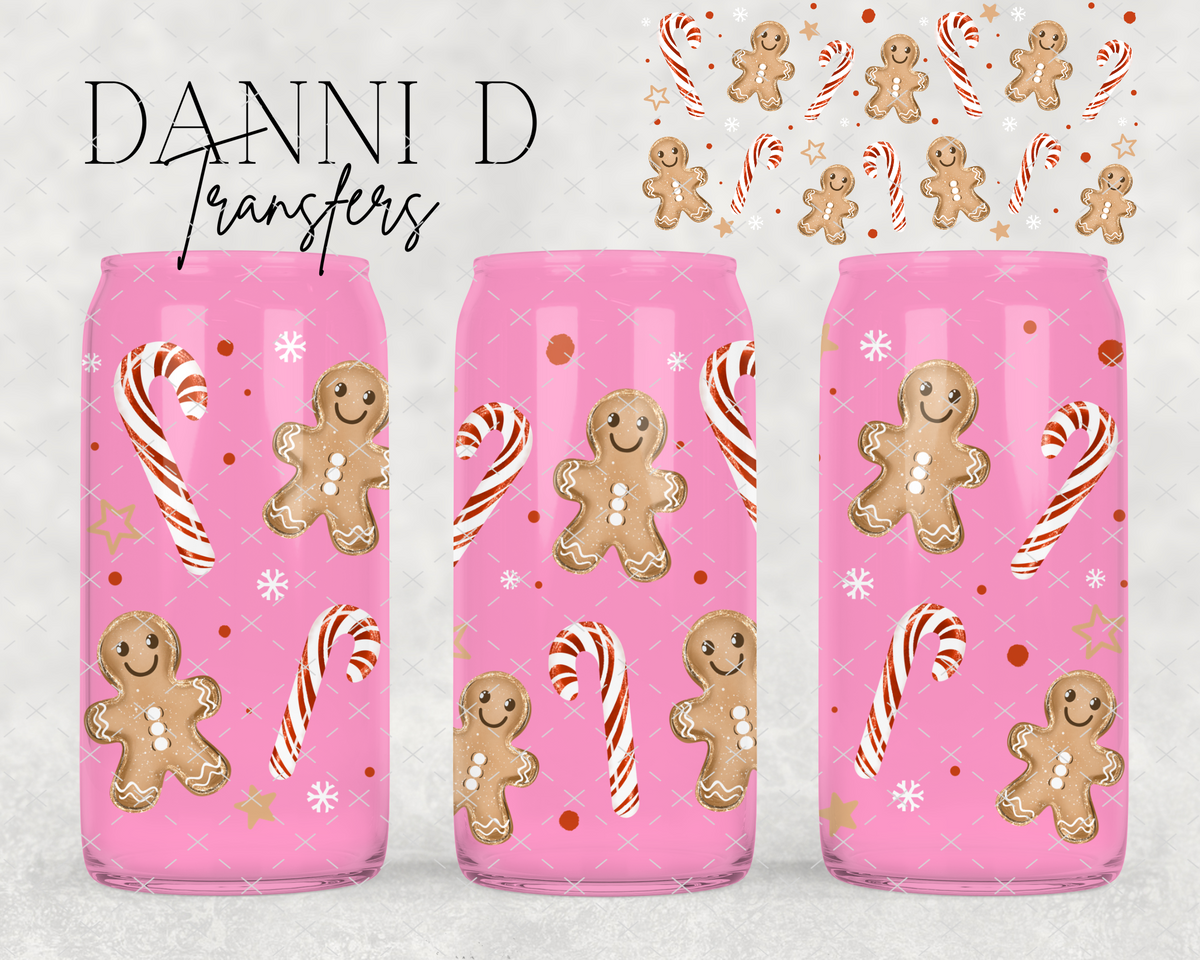 Gingerbread Candy Cane UV Cup Wrap