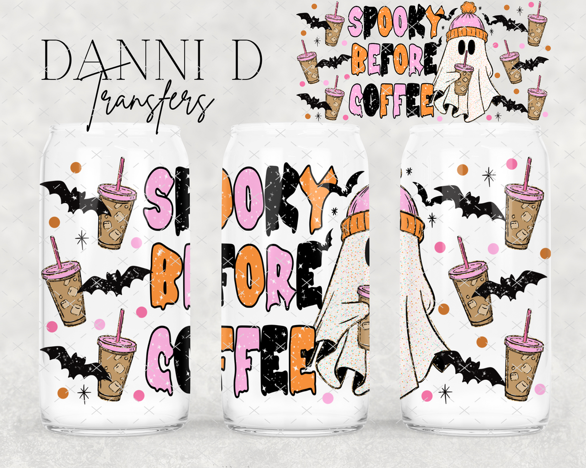 Spooky Before Coffee UV Cup Wrap