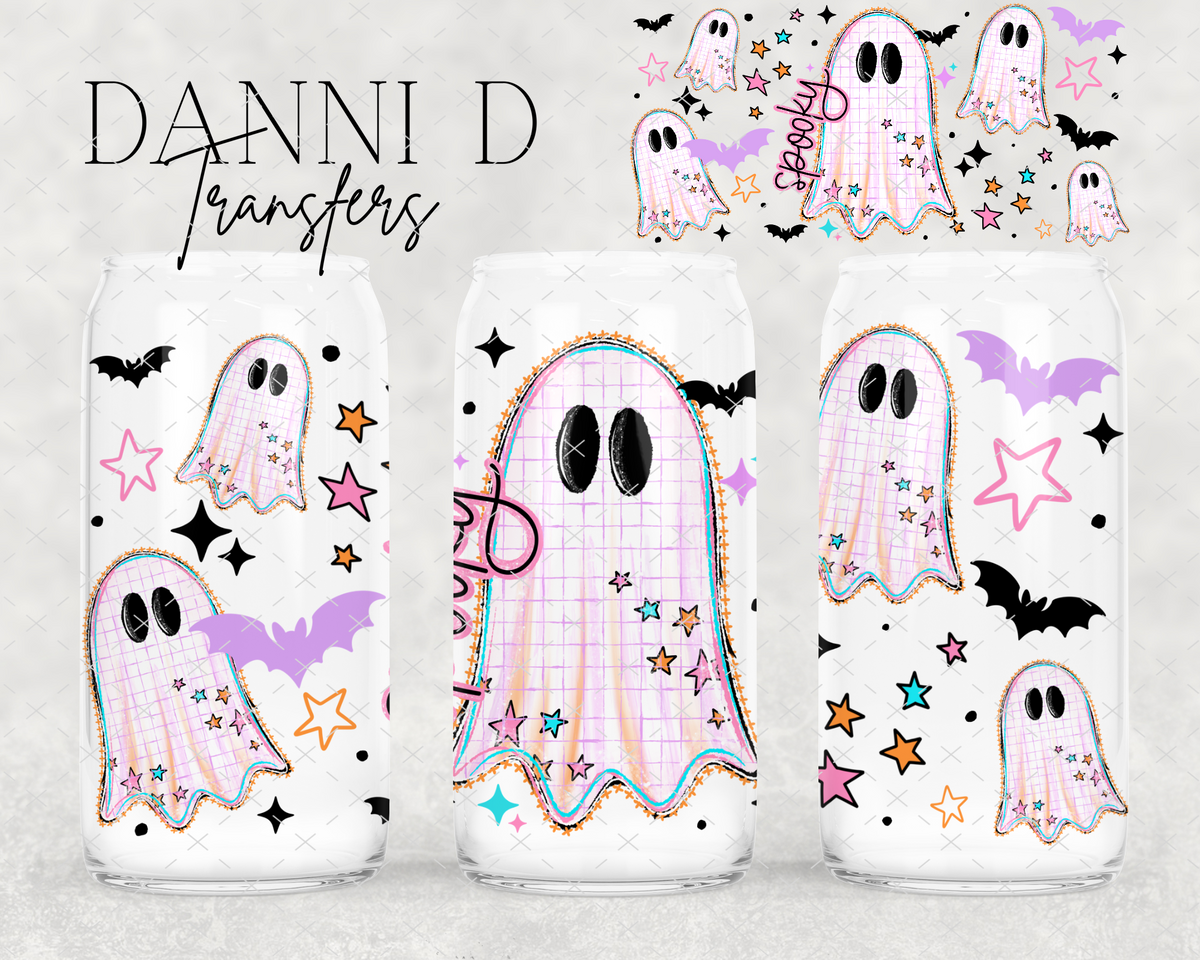 Spooky Ghost Purple UV Cup Wrap