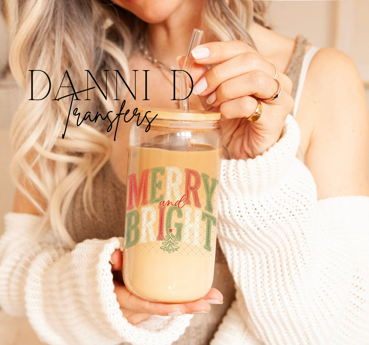 Merry and Bright UV Decal