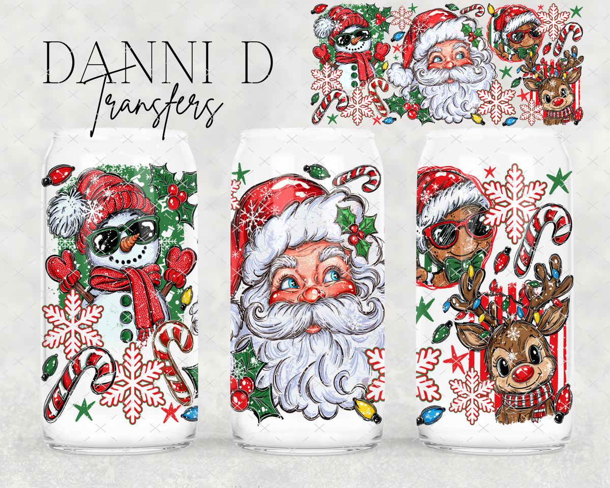 Santa Winter Friends UV Cup Wrap