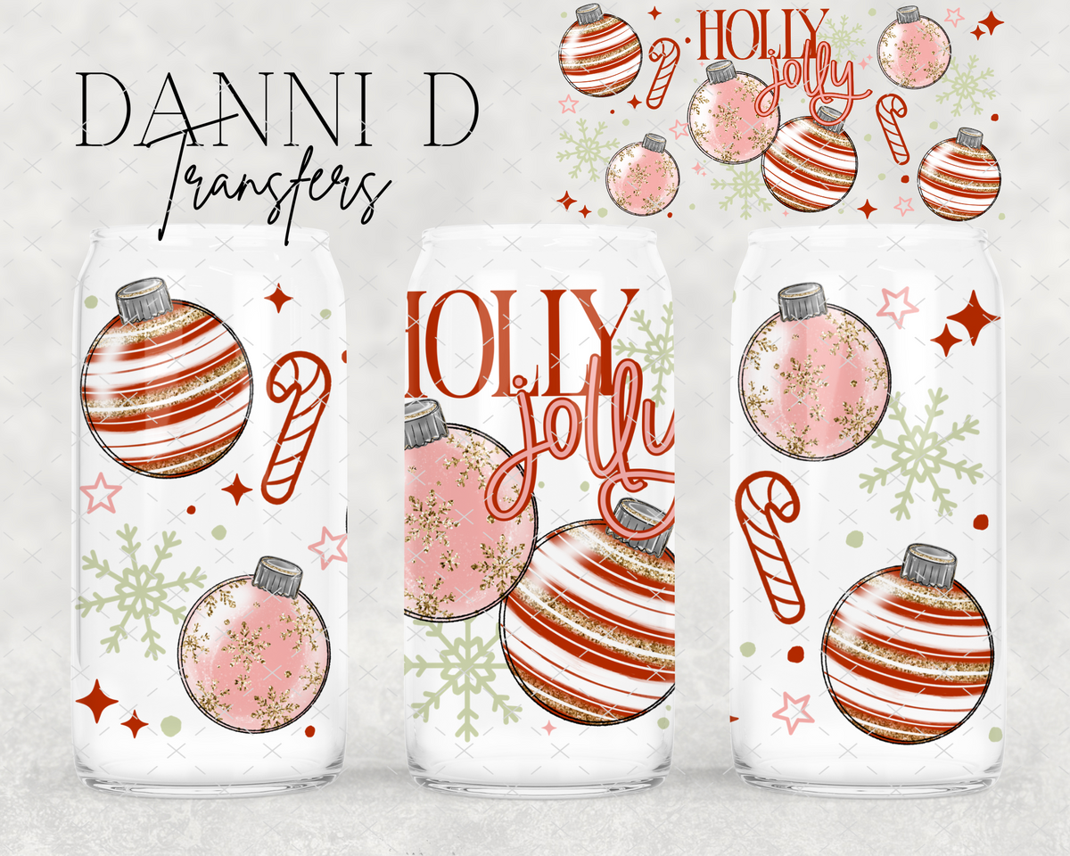Holly Jolly Ornaments UV Cup Wrap