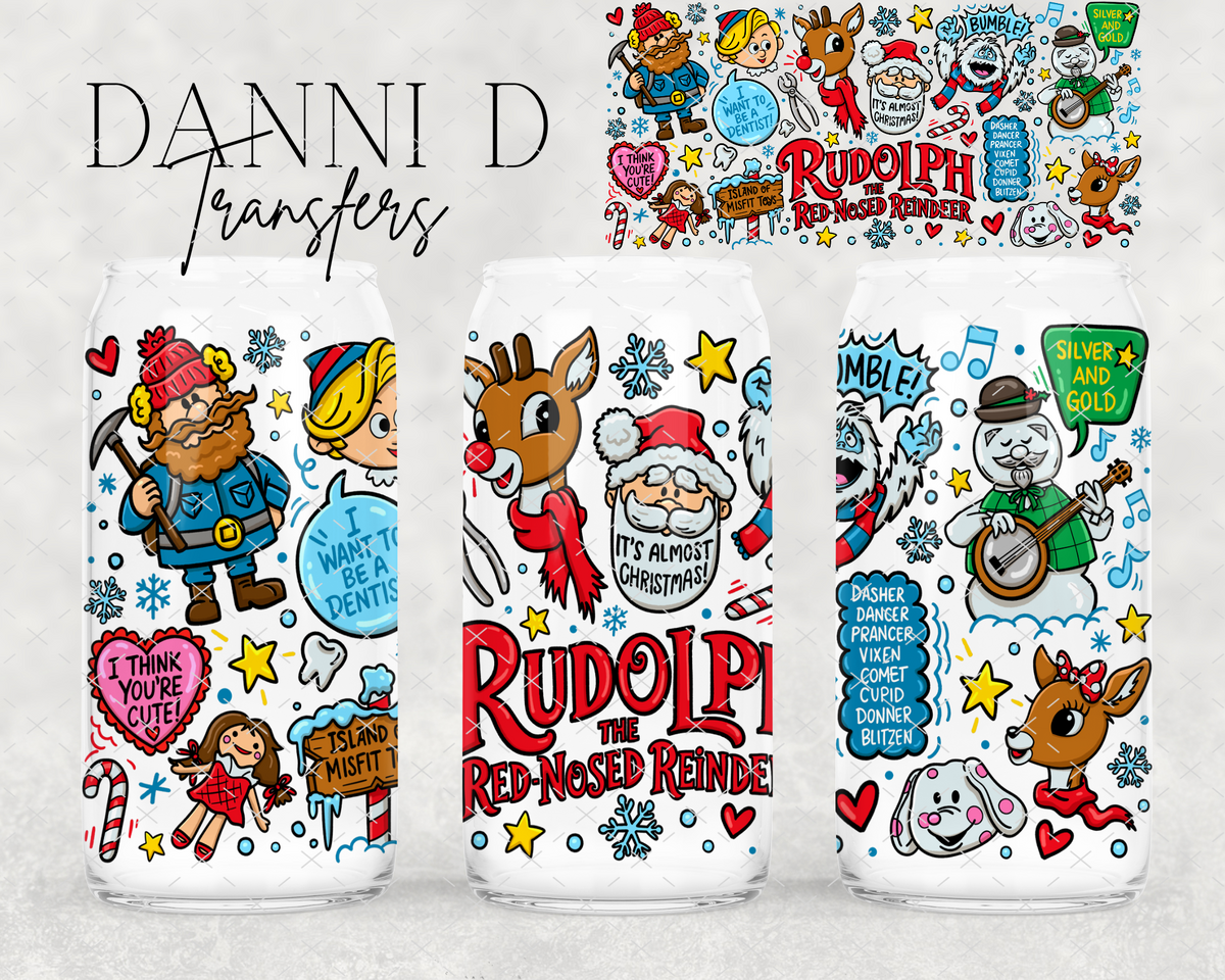 MTO Red Nosed Reindeer UV Cup Wrap
