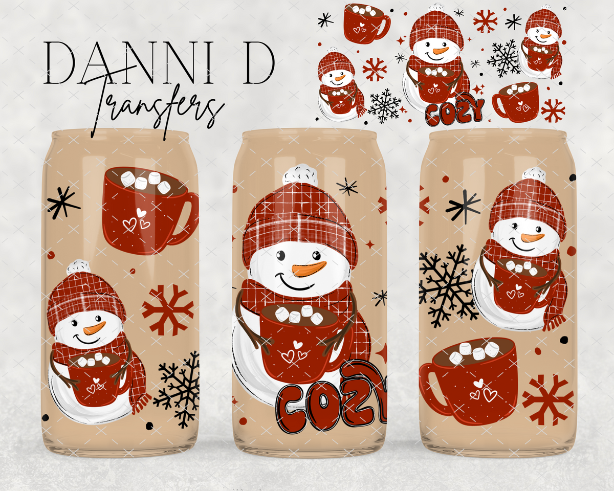 Cozy Snowman UV Cup Wrap
