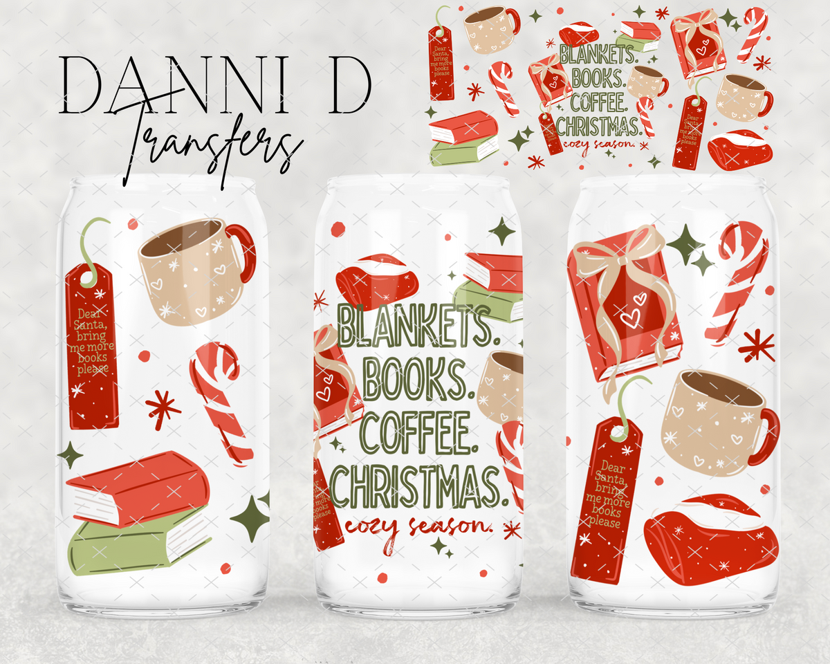 Blankets Books Coffee Christmas UV Cup Wrap