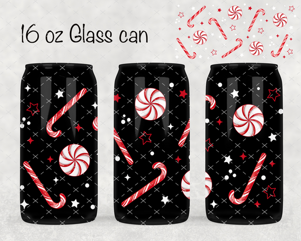 Candy Cane UV Cup Wrap