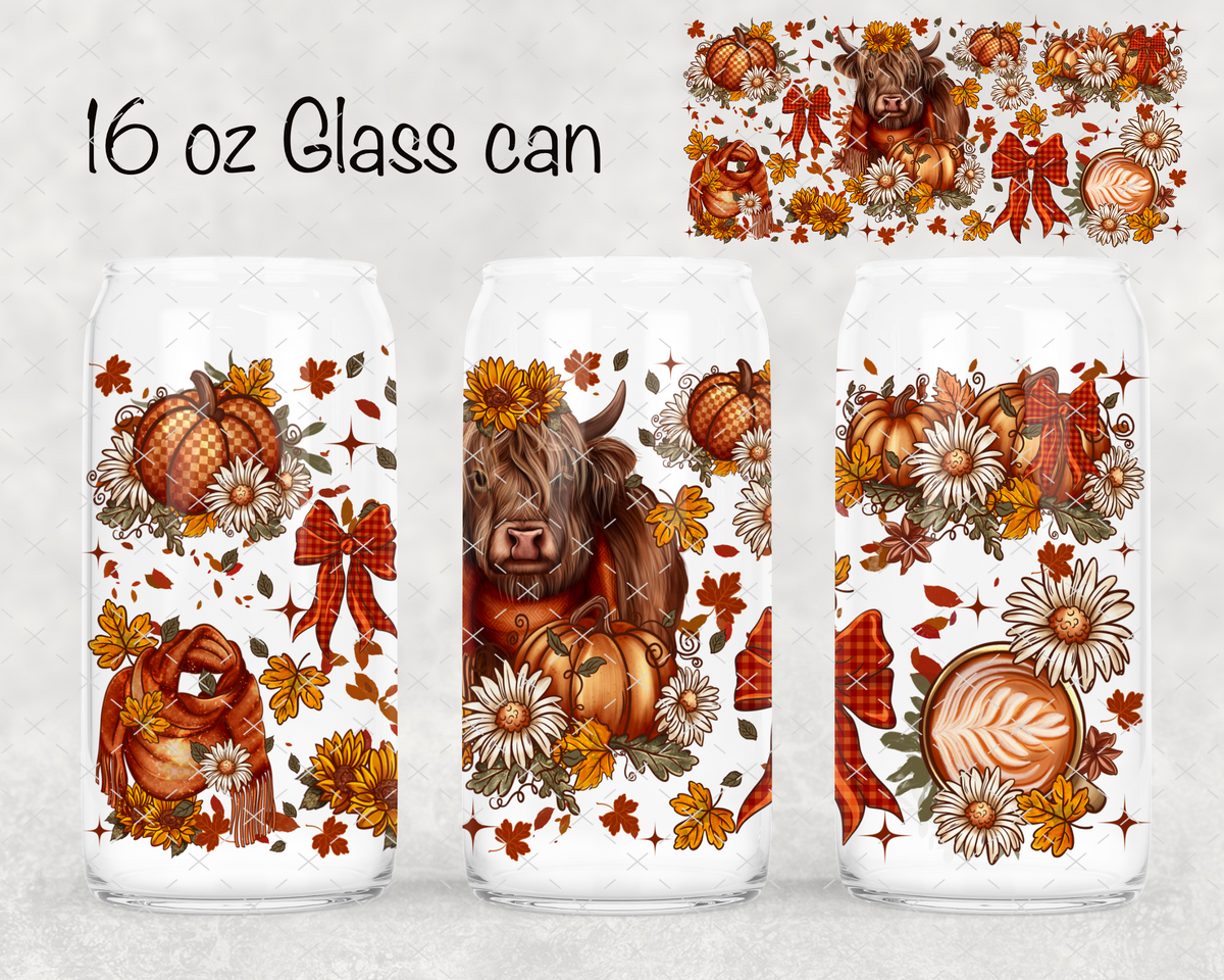 Fall Cow UV Cup Wrap