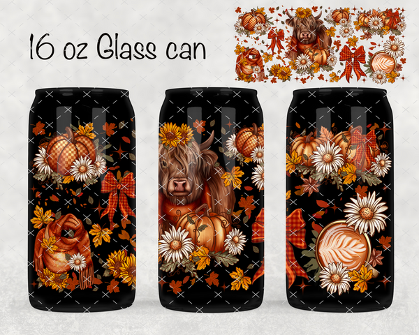 Fall Cow UV Cup Wrap