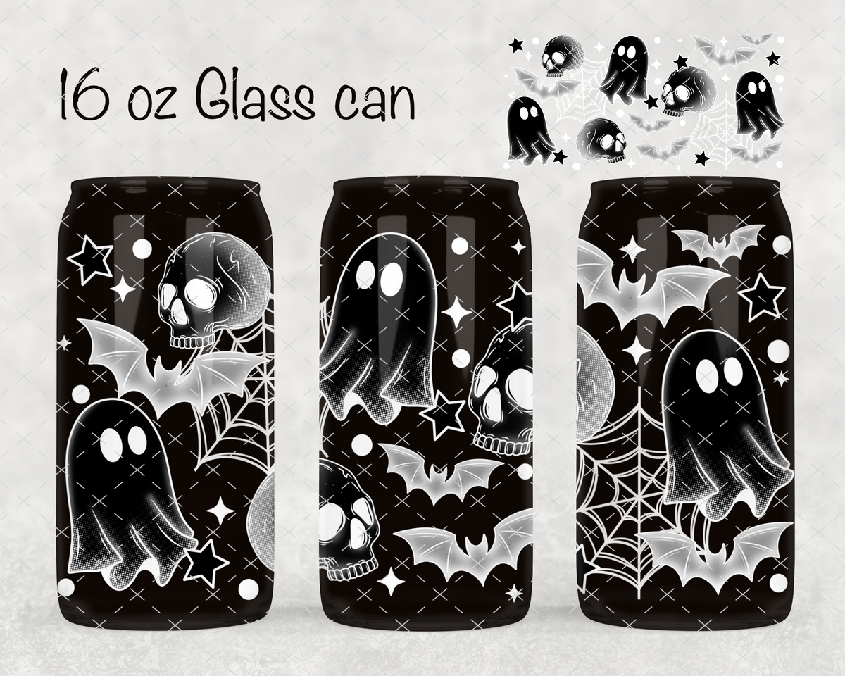 Monochrome Spooky UV Cup Wrap