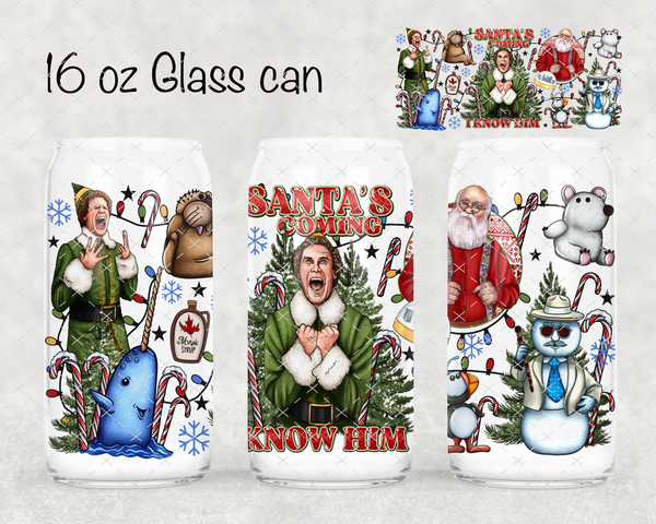 Santas Coming UV Cup Wrap