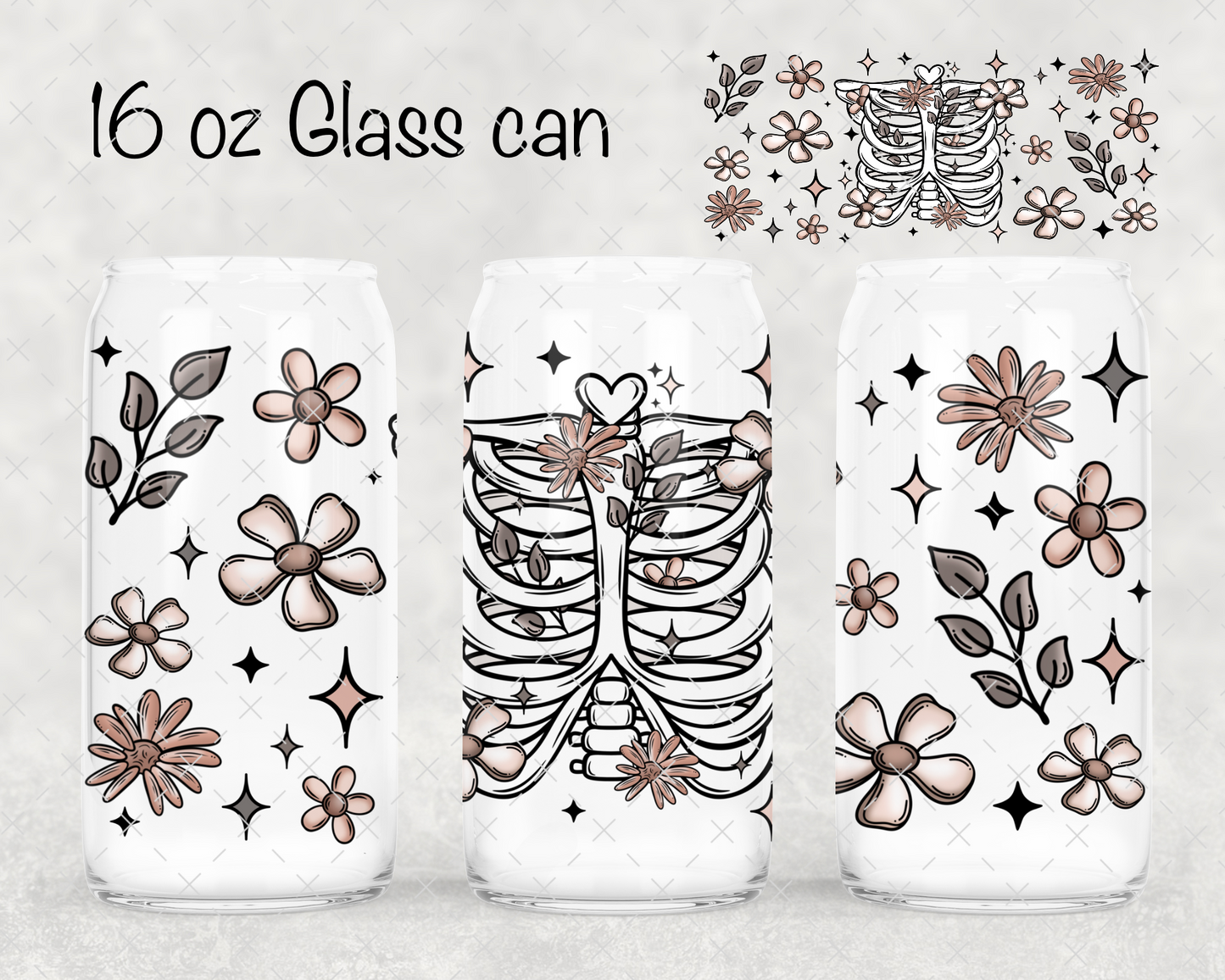 Floral Ribcage UV Cup Wrap