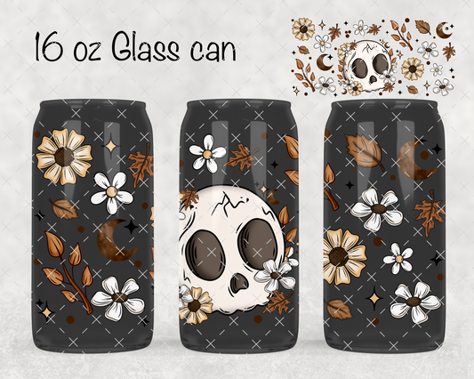 Fall Floral Skellie UV Cup Wrap