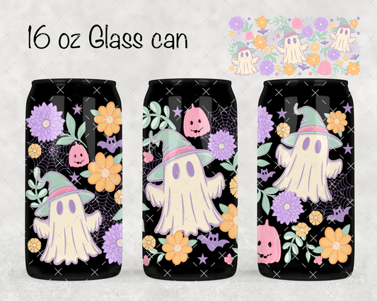 Floral Ghostie Witches UV Cup Wrap