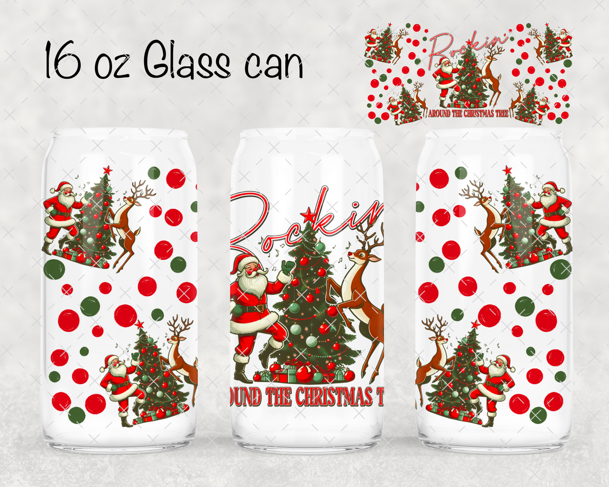 Rockin Around Santa/Reindeer UV Cup Wrap