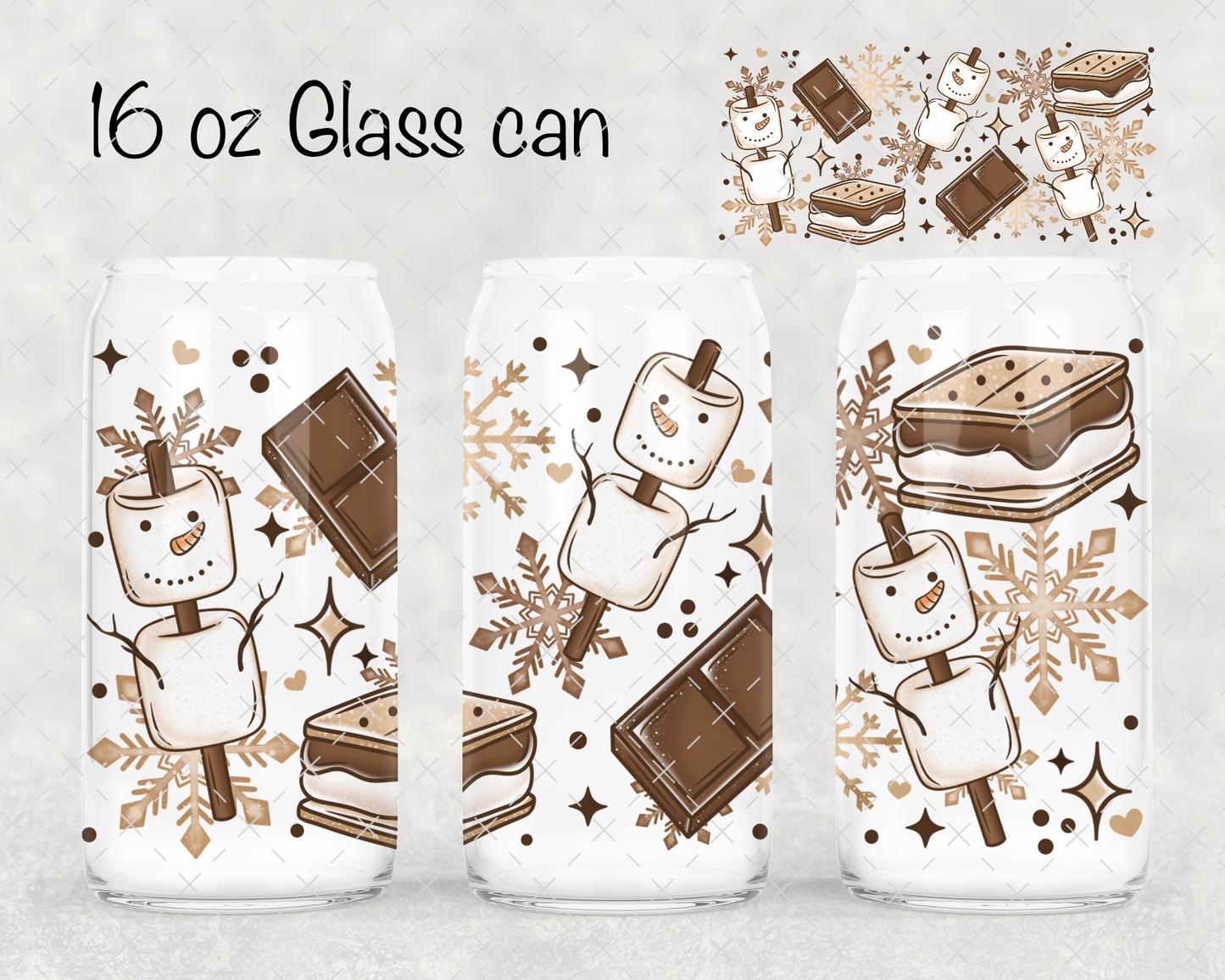 Snowman S'more UV Cup Wrap