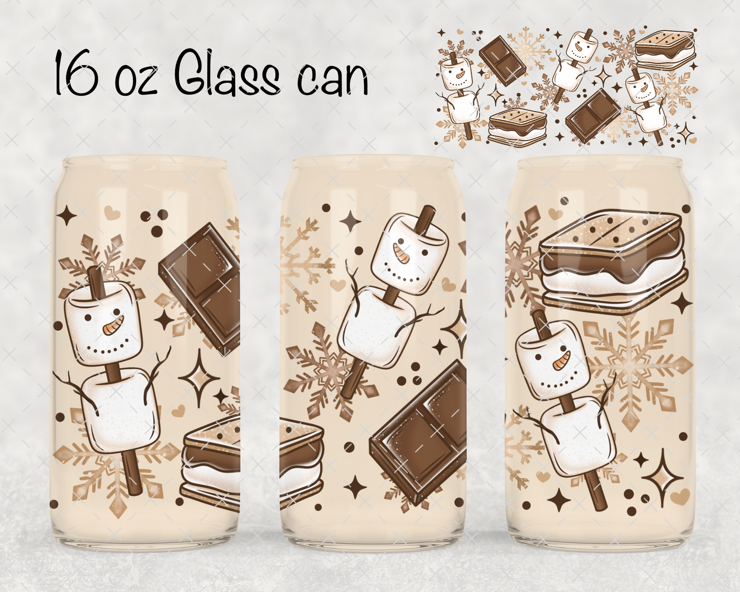 Snowman S'more UV Cup Wrap