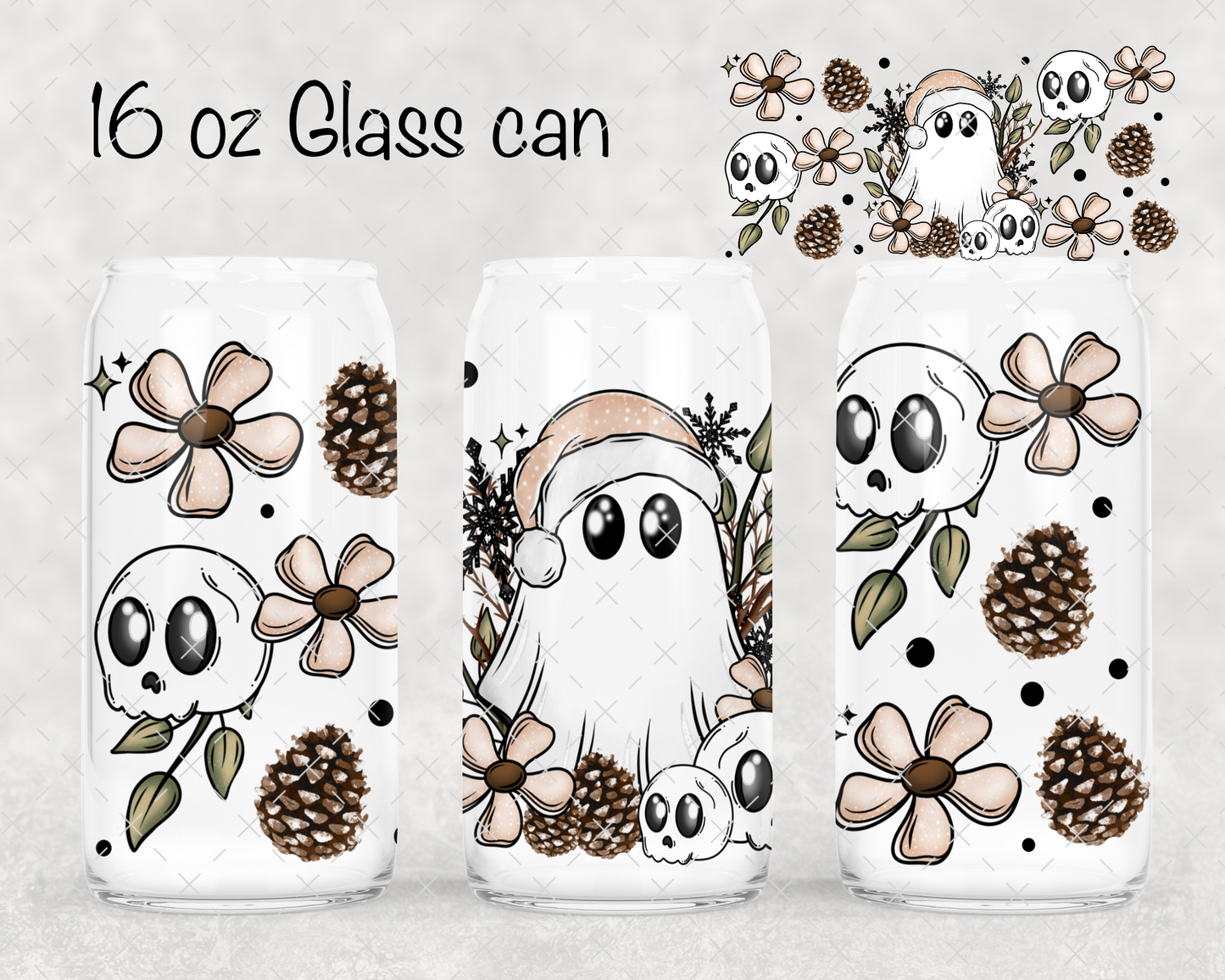 Winter Cottagecore Ghostie UV Cup Wrap