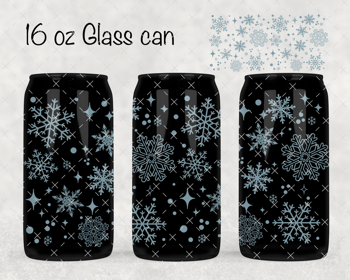 Blue Snowflakes UV Cup Wrap