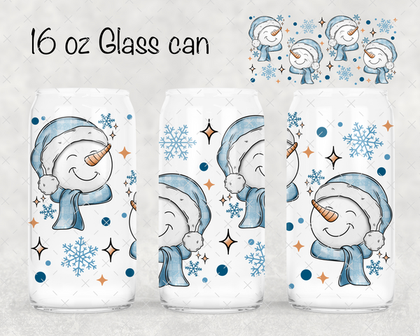 Blue Snowmen UV Cup Wrap