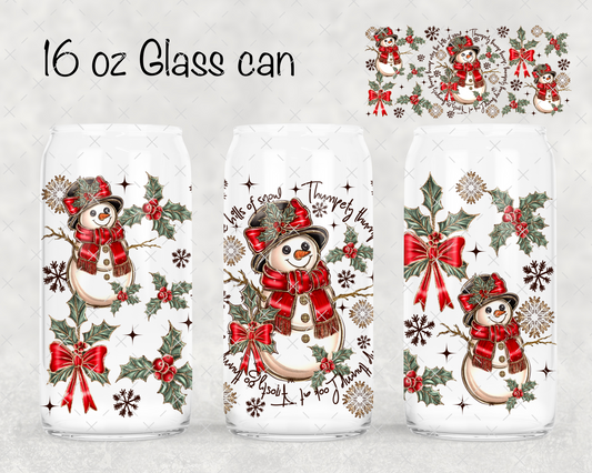 Vintage Red Snowman UV Cup Wrap