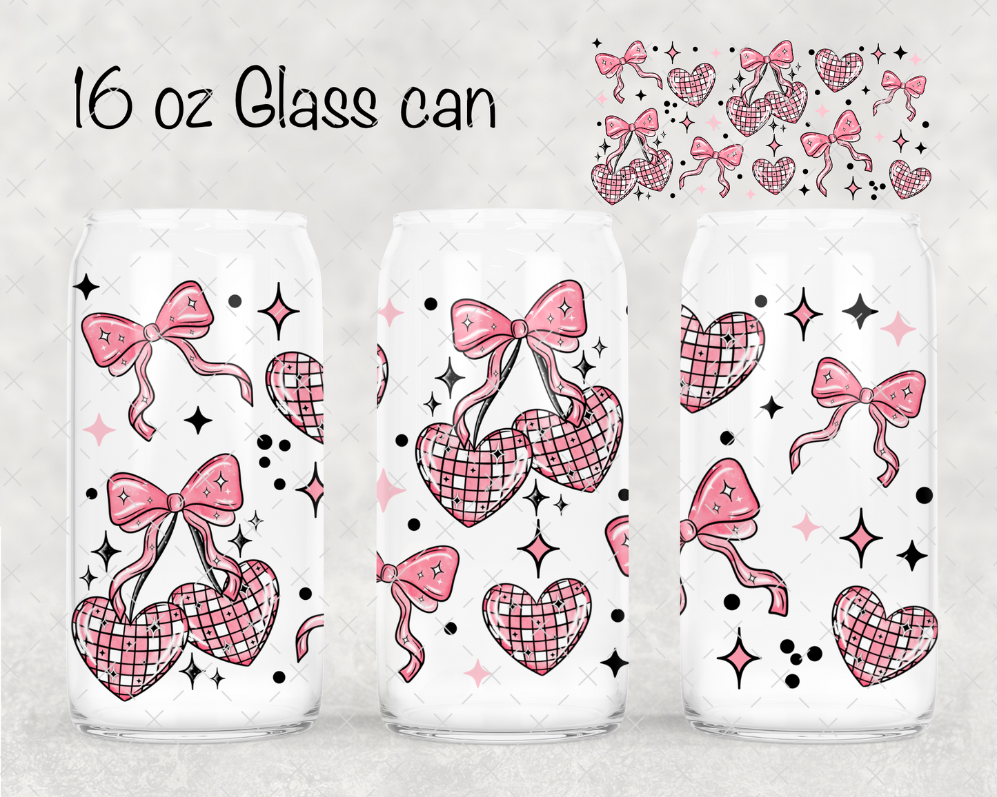 Disco Heart Cherries UV Cup Wrap