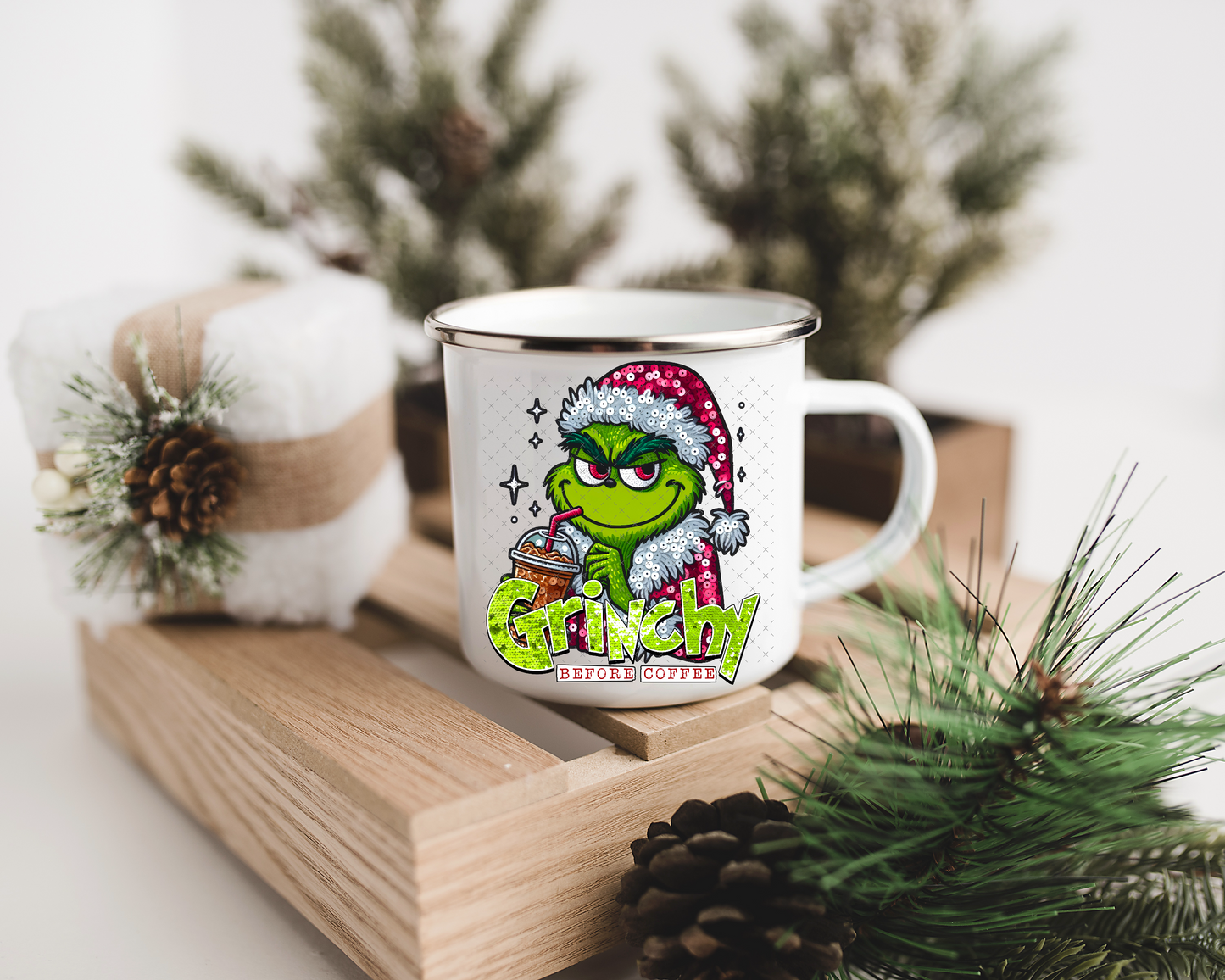 Green Guy Before Coffee UV Decal