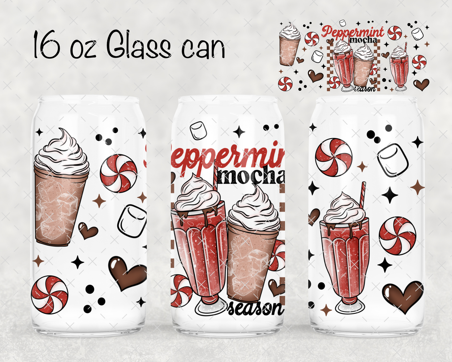 Peppermint Mocha UV Cup Wrap