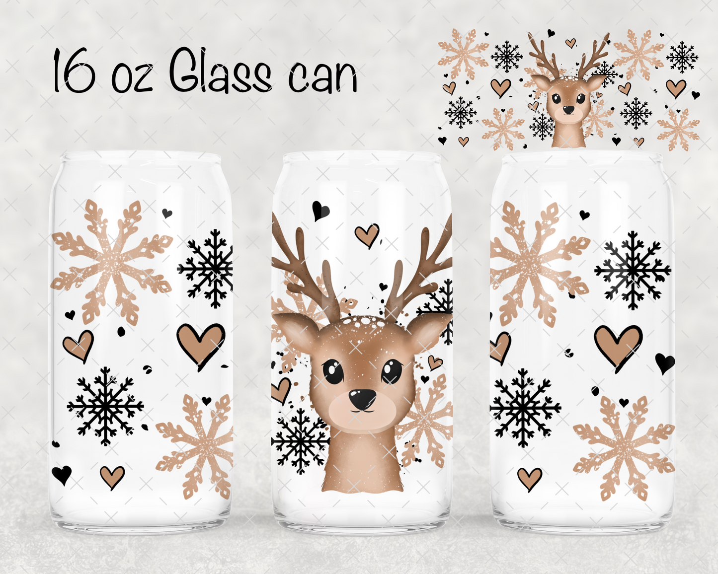 Brown Winter Deer UV Cup Wrap