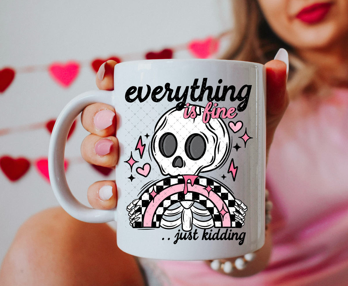 Everything Is Fine Skellie UV Decal