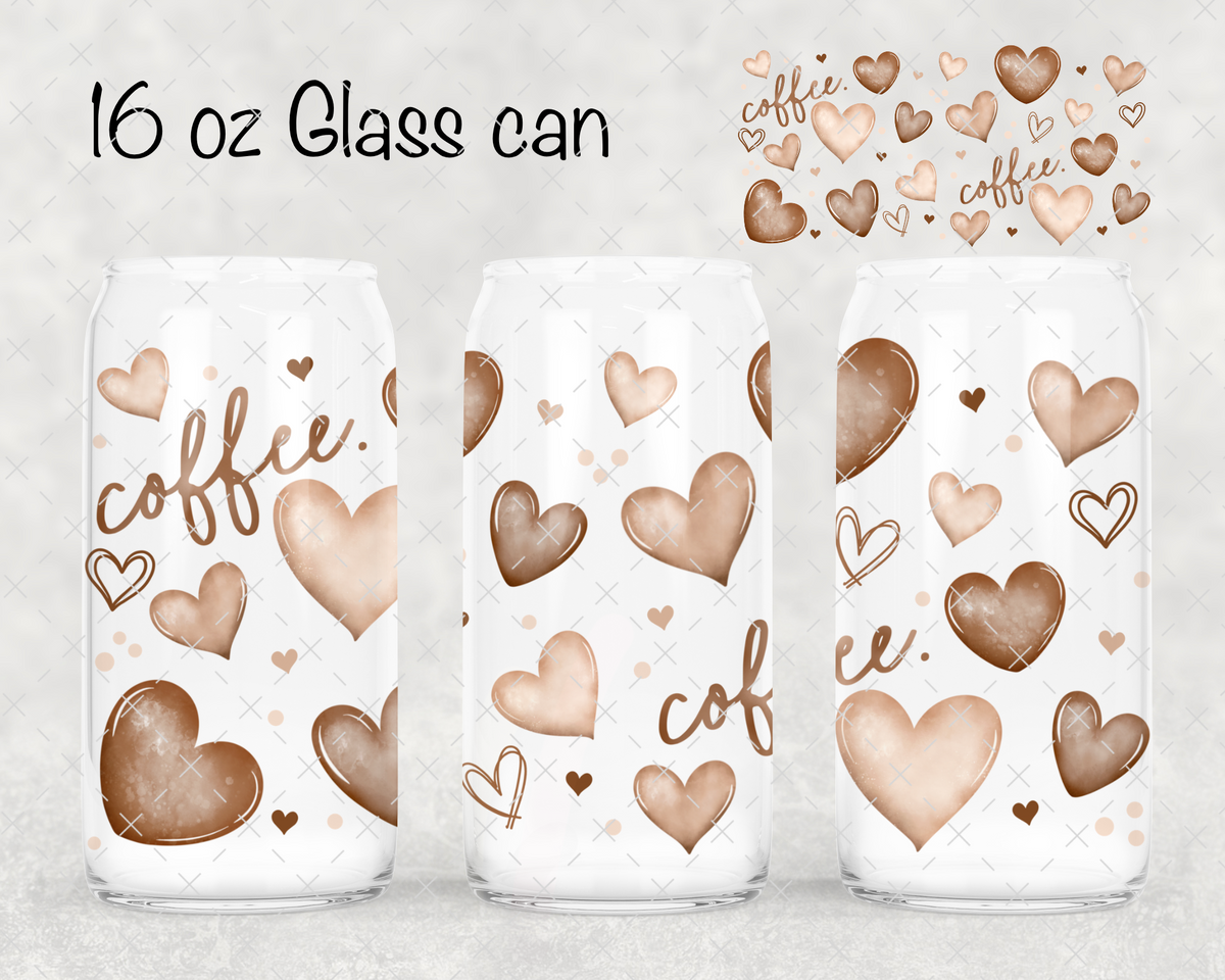 Coffee Hearts UV Cup Wrap