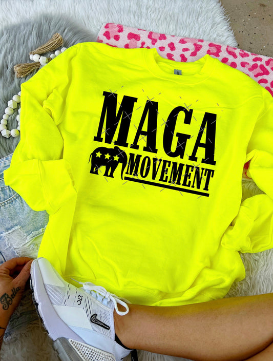 Maga Movement *Black* single color screen print transfer