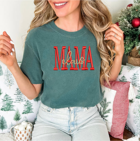 Mama Claus Faux Embroidery — CLEAR FILM