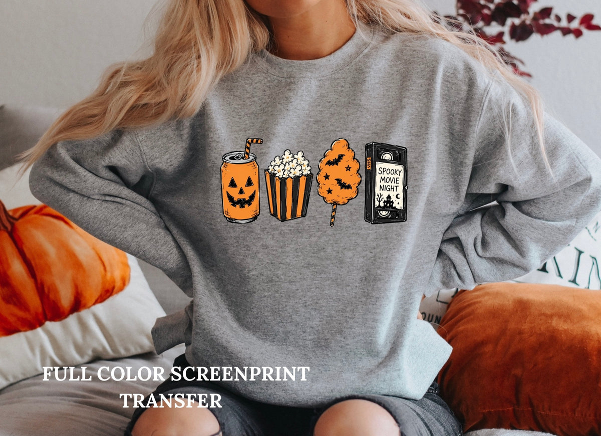 Spooky Movie Night- Clear Film Screen Print