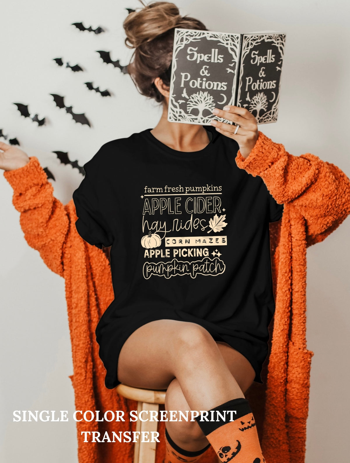 Cider Single Color  *BEIGE INK* Single Color Screen Print Transfer