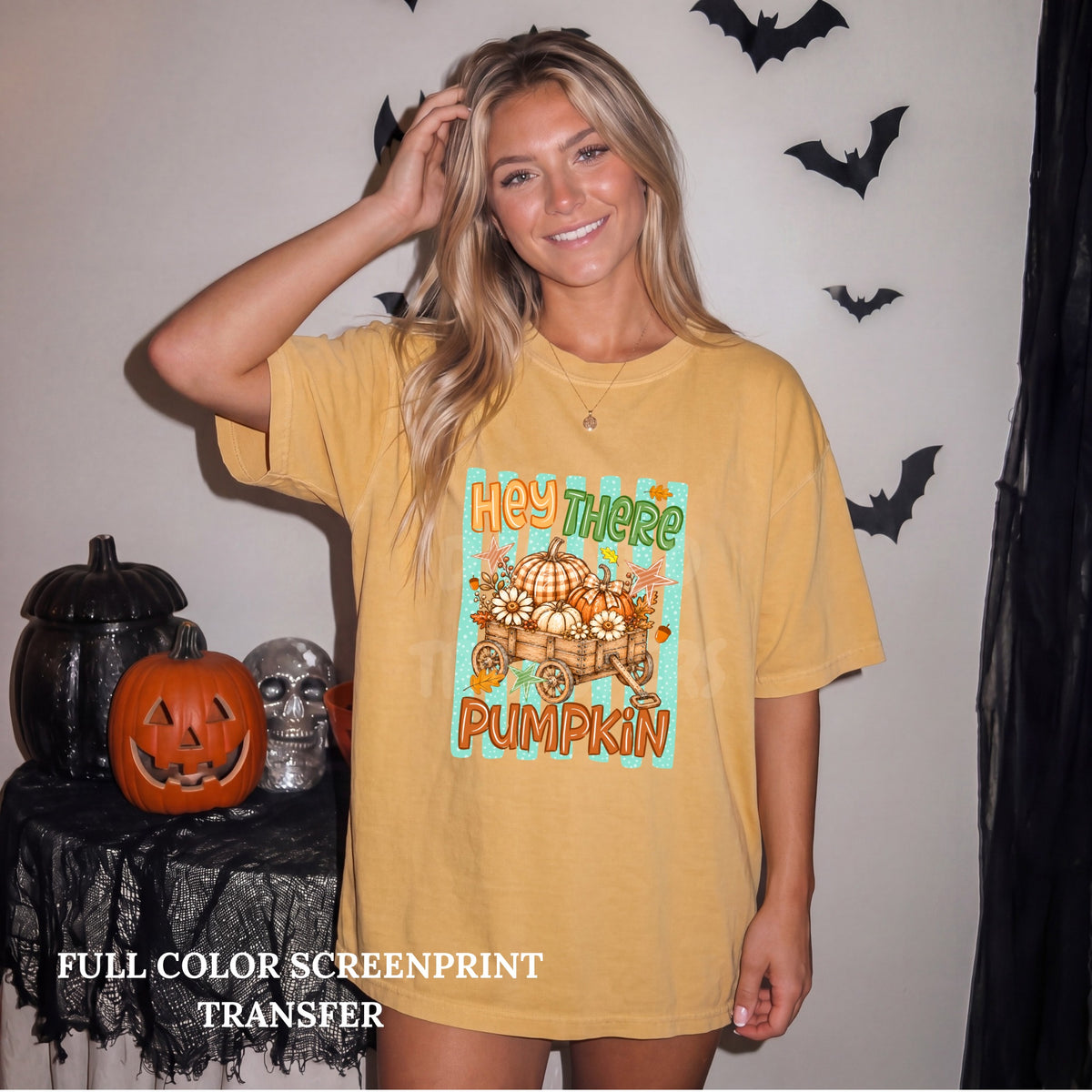 Hey There Pumpkin- Clear Film Screen Print