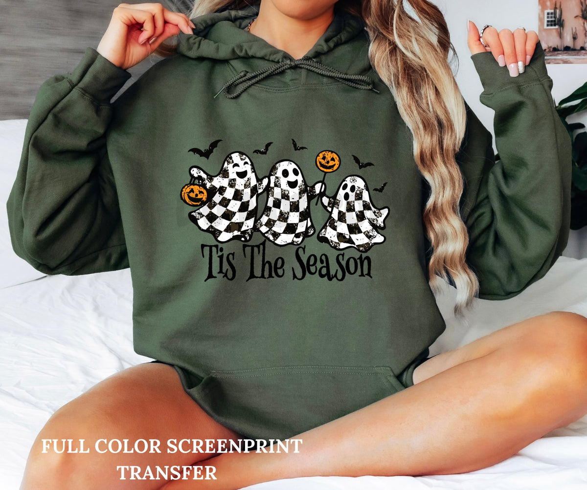 Checker Ghosts Tis The Season- Clear Film Screen Print