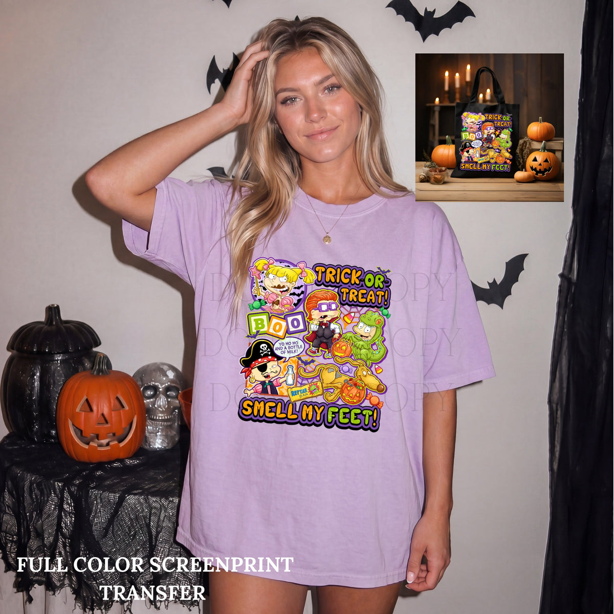 Rugs Trick Or Treat-Clear Film Screen Print