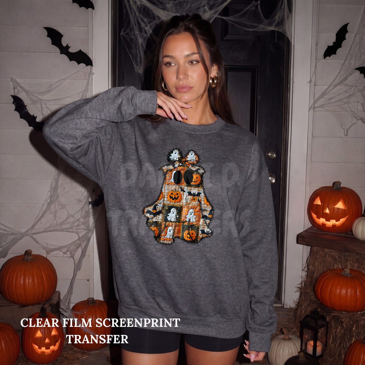 Plaid Ghostie - Clear Film Screen Print