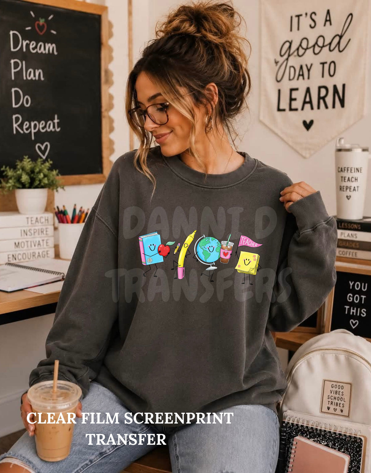 Teacher - Clear Film Screen Print