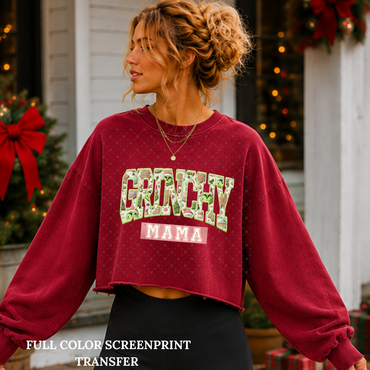 Grinchy Mama -Clear Film Screen Print