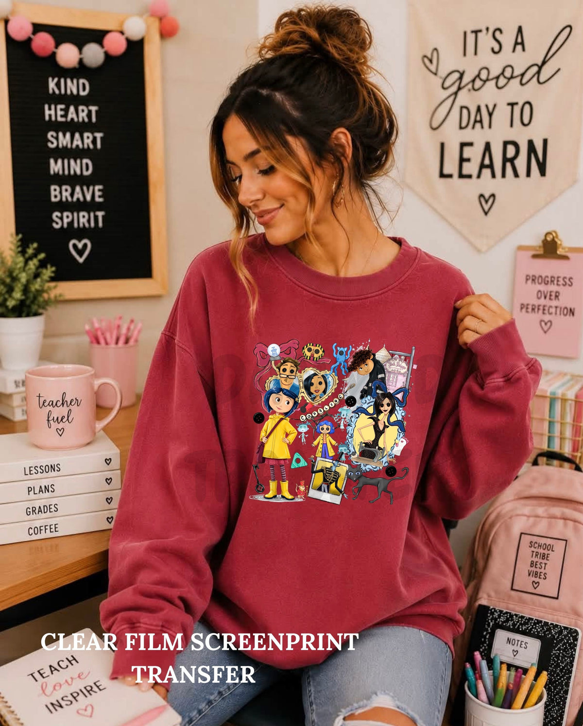 Cora Girl - Clear Film Screen Print