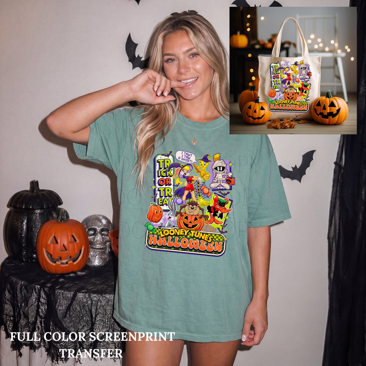 Looney Halloween-Clear Film Screen Print