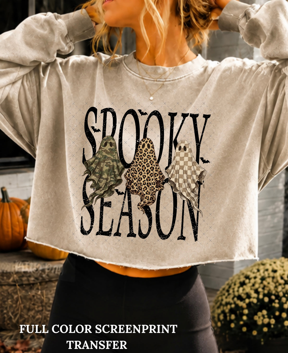 Spooky Season Ghosts -Clear Film Screen Print