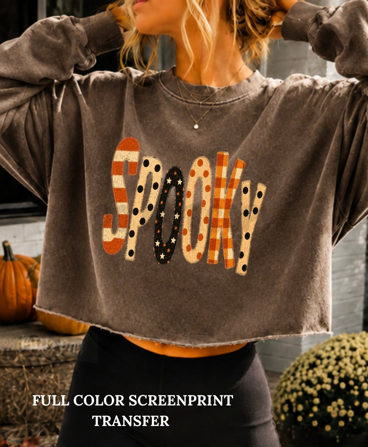 Spooky Plaid -Clear Film Screen Print